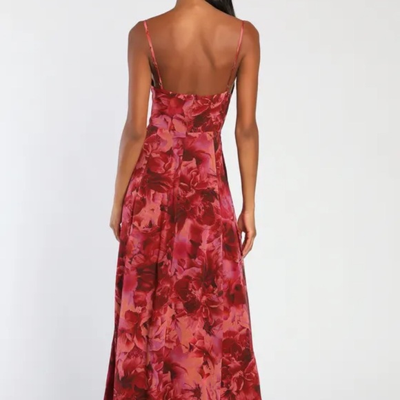 Lulu's Red Sleeveless Maxi Dress with Slit - Picture 2 of 10